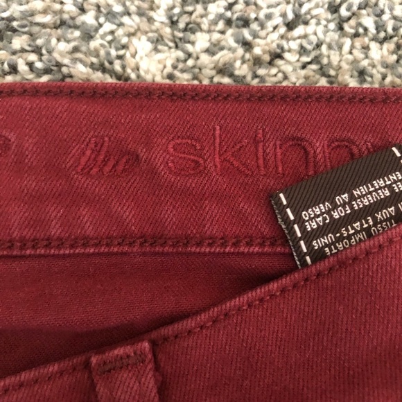 7 For All ManKind Red Skinny Jeans - Picture 9 of 13